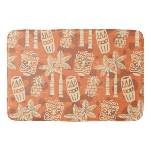 Retro Mid Century Modern Tiki Patroon Badmat