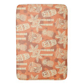 Retro Mid Century Modern Tiki Patroon Badmat (Voorkant Verticaal)