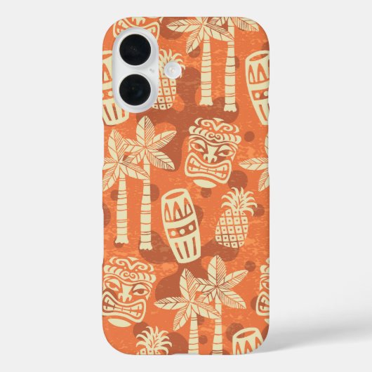 Retro Mid Century Modern Tiki Patroon Case-Mate iPhone Case (Achterkant)