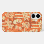 Retro Mid Century Modern Tiki Patroon Case-Mate iPhone Case (Achterkant (horizontaal))