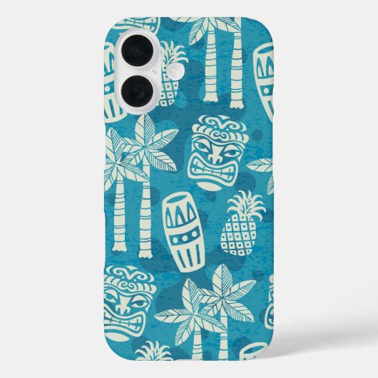 Retro Mid Century Modern Tiki-patroon Case-Mate iPhone Case (Achterkant)