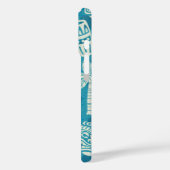Retro Mid Century Modern Tiki-patroon Case-Mate iPhone Case (Achterkant / Links)