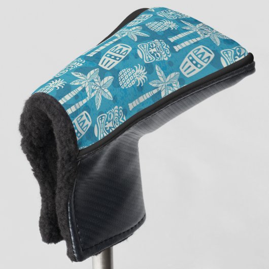 Retro Mid Century Modern Tiki Patroon Golfheadcover (3/4 voorkant)