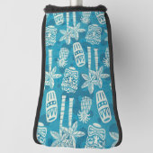 Retro Mid Century Modern Tiki Patroon Golfheadcover (Draai 90)