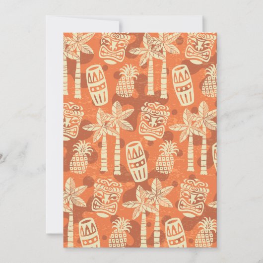 Retro Mid Century Modern Tiki Patroon Kaart (Voorkant)