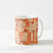 Retro Mid Century Modern Tiki Patroon Koffiemok (Voorkant rechts)