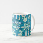 Retro Mid Century Modern Tiki Patroon Koffiemok (Voorkant rechts)
