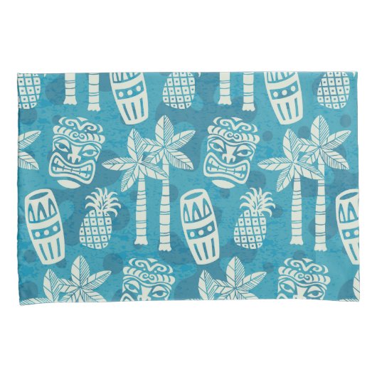 Retro Mid Century Modern Tiki-patroon Kussensloop (Voorkant-Rechts)