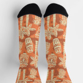 Retro Mid Century Modern Tiki Patroon Sokken (Top)