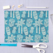 Retro Mid Century Modern Tiki Patroon Tissuepapier (Craft)