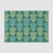 Retro Mid Century Modern Tiki-patroon Tissuepapier (Voorkant)