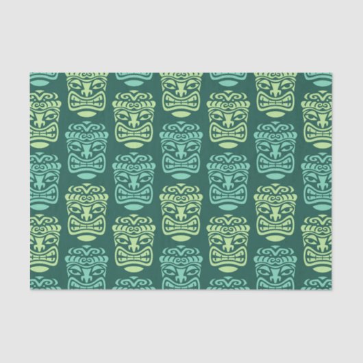 Retro Mid Century Modern Tiki-patroon Tissuepapier (Voorkant)