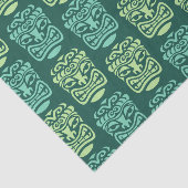 Retro Mid Century Modern Tiki-patroon Tissuepapier (Detail)