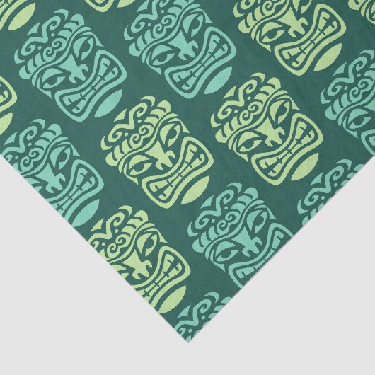 Retro Mid Century Modern Tiki-patroon Tissuepapier (Detail)