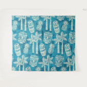 Retro Mid Century Modern Tiki-patroon Wandkleed (Voorkant (horizontaal))