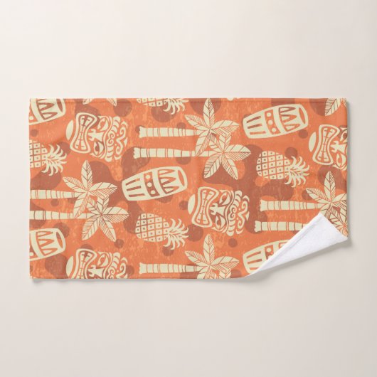 Retro Mid Century Modern Tiki Pattern Bad Handdoek (Handdoek)