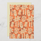 Retro Mid Century Modern Tiki Pattern Kaart (Voorkant / Achterkant)