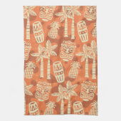 Retro Mid Century Modern Tiki Pattern Theedoek (Verticaal)