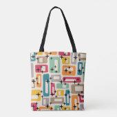 Retro Mid Century Modern Tote Bag (Achterkant)