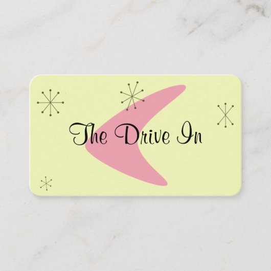 Retro Mid Century Modern Visitekaartje (Voorkant)