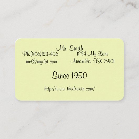 Retro Mid Century Modern Visitekaartje (Achterkant)