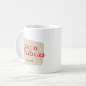 Retro Mid-Century Modern Vrolijk Kerstfeest Koffiemok (Voorkant links)