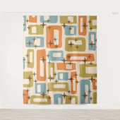 Retro Mid Century Modern Wandkleed (Voorkant)