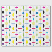 Retro  Mid Century Modern Wrapping Paper Cadeaupapier (Vlak)