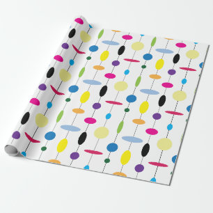 Retro  Mid Century Modern Wrapping Paper Cadeaupapier