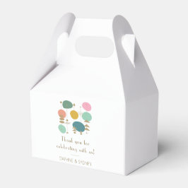 Retro Mid Century Moderne aangepaste bruiloft dank Bedankdoosjes