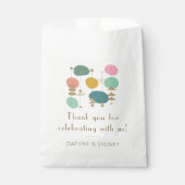 Retro Mid Century Moderne aangepaste bruiloft dank Bedankzakje (Voorkant)