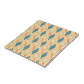 Retro Mid Century Moderne Circles Arrows Diamonds Tegeltje (Zijkant)