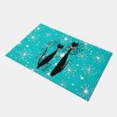 Retro Mid Century Moderne Cool Cat Deurmat (Schuin)