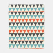 Retro Mid-Century Moderne driehoekspatroon Fleece Deken (Voorkant)
