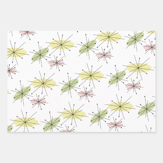 Retro Mid-Century Moderne elke gelegenheid Inpakpapier Vel (Voorkant 3)