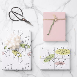 Retro Mid-Century Moderne elke gelegenheid Inpakpapier Vel