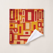 Retro Mid Century Moderne Geometrics BathTowel set Bad Handdoek (Wasdoekje)