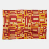 Retro Mid Century Moderne Geometrics Kitchen Towel Theedoek (Horizontaal)