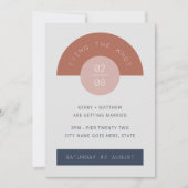 Retro Mid Century Moderne Geometrische Kunst Jaren Kaart (Voorkant)