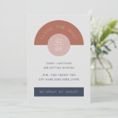 Retro Mid Century Moderne Geometrische Kunst Jaren Kaart (Staand voorkant)