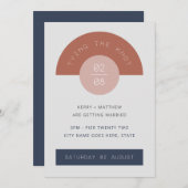 Retro Mid Century Moderne Geometrische Kunst Jaren Kaart (Voorkant / Achterkant)