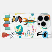 Retro Mid Century Moderne iPhone / iPad hoesje (Achterkant (horizontaal))