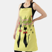 Retro Mid Century Moderne Katten Kerstmis Schort (Insitu)