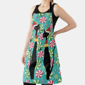 Retro Mid Century Moderne Katten Kerstmis Snoep Schort (Insitu)