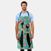 Retro Mid Century Moderne Katten Kerstmis Snoep Schort (Gedragen)