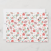 Retro Mid-Century Moderne kerstfoto Feestdagenkaart (Achterkant)