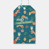 Retro Mid-Century Moderne Kerstvakantie Gift Ta Cadeaulabel (Voorkant)