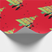 Retro Mid Century Moderne Kookkast kerstboom W Cadeaupapier (Hoek)