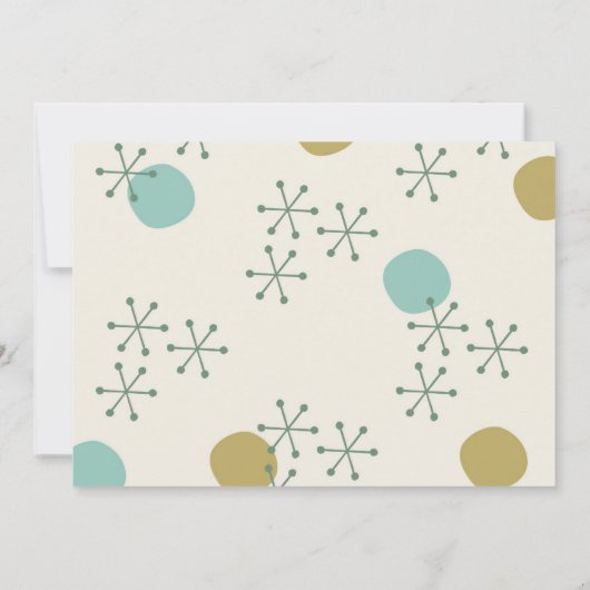 Retro Mid Century Moderne Note Cards Notitiekaartje (Achterkant)