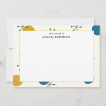 Retro Mid Century Moderne Note Cards